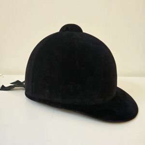 Traditional Vintage English Riding Equestrian Velvet Hunt Cap Size 7